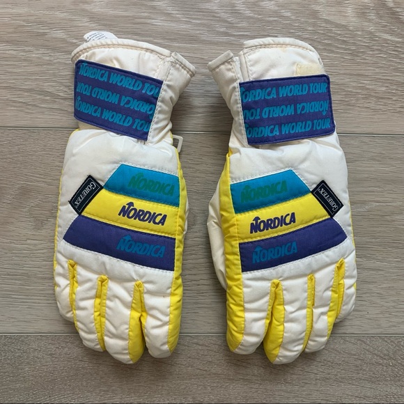 Vintage Nordica Goretex leather winter gloves size small - Picture 1 of 7